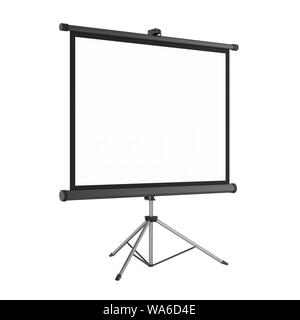 Blank Projector Screen Isolated Stock Photo