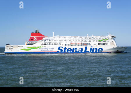 STENA HOLLANDICA inbound Hook of Holland. Stena Line is one of the largest ferry operators in the world. Stock Photo