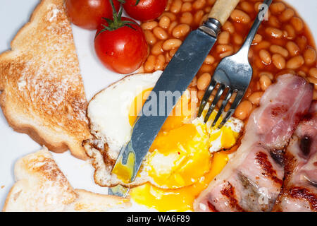 Uneaten cooked breakfast Stock Photo