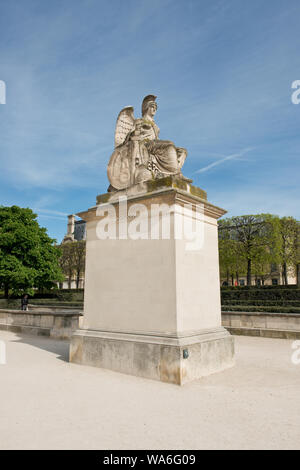 'History' statue in Carrousel Gardens (Jardin du Carrousel), Paris, France Stock Photo