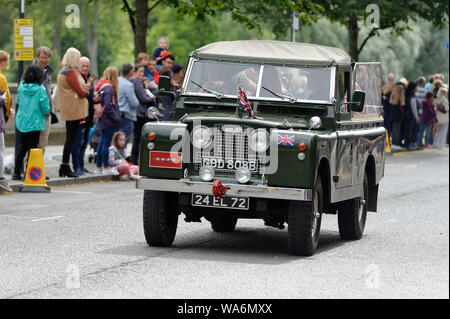 The City of Perth Salute parade along Tay Street Perth, Scotland Stock Photo