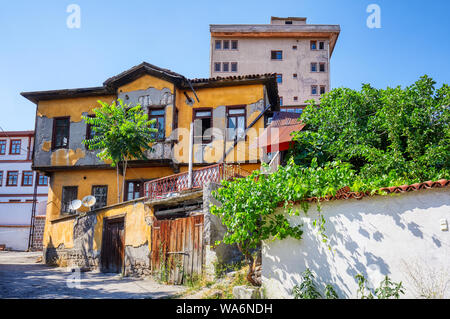 Traditional Turkish house in Hamamonu district of Altindag, Ankara, Turkey. Stock Photo