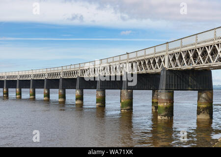 Tay Rail Bridge Dundee Tayside Scotland Stock Photo