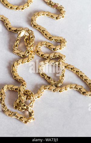 Vintage Gold Turkish Rope Chain Still Life Stock Photo