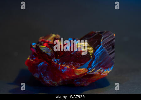 Gemstone nugget. Transparent Raw Ruby Stock Photo