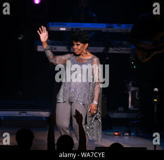 August 17, 2019, Norfolk, Virginia, USA: GLADYS KNIGHT the empress of soul thrills a sold out crowd at Chrysler Hall on 17 August 2019 in Norfolk, Virginia. A seven time Grammy winner, singer, songwriter, actress, businesswoman and author this lady is a legend. ..photo  ..Â©Jeff Moore 2019 (Credit Image: © Jeff Moore/ZUMA Wire) Stock Photo