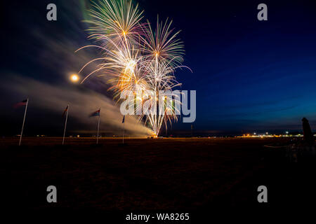 Stunning fireworks in the sky Stock Photo