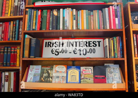 Irish interest bookshelf Stock Photo