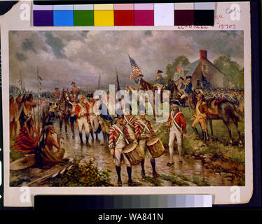 Burgoyne's surrender at Saratoga] / Percy Moran Stock Photo