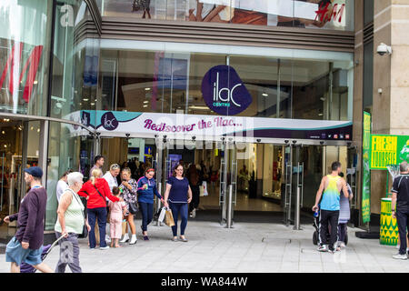 The entrance to The Ilac Shopping Centre in Henry Street, Dublin, Ireland.. Stock Photo