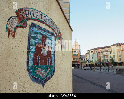 Universal Portofino Bay Hotel, Universal Studios Florida, USA, May 21, 2019, © Katharine Andriotis Stock Photo