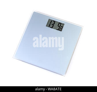 digital bathroom weighing scales Stock Photo