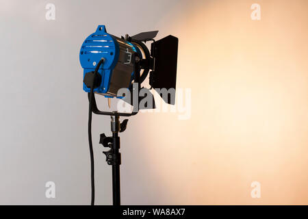 studio light with barn doors & halogen lamp Stock Photo