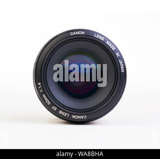 Canon camera lens 50mm Stock Photo