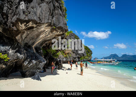 Entalula Beach, El Nido, Palawan, The Philippines Stock Photo