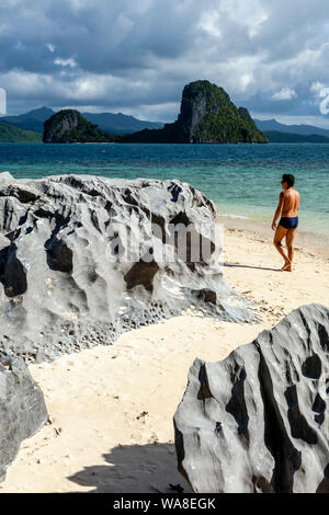 Pinagboyotan Island, El Nido, Palawan, The Philippines Stock Photo