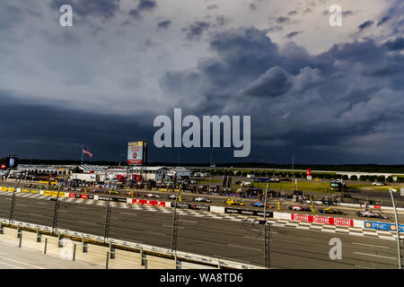 Long Pond, Pennsylvania, USA. 18th Aug, 2019. Pocono Raceway plays host to the rain shortened ABC Supply 500 in Long Pond, Pennsylvania. (Credit Image: © Colin J Mayr Grindstone Media/ASP) Stock Photo