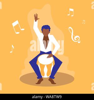 man playing bongo drum artists vector illustration design Stock Vector