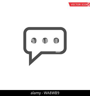 Message icon template. Simple Speech bubble icon Stock Vector