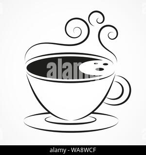 Simple Vector Coffee Icon Isolated On Background. Eps 10 Stock Vector