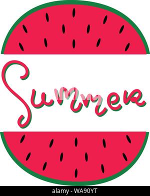 Summer fun font text in cute letters. Inspirational phrase for decoration template. Customized font for logo, label, poster, postcard. Stock Vector