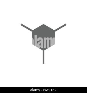 Honeycomb Icon. Bioengineering. Flat Vector Illustration isolated on white Stock Vector