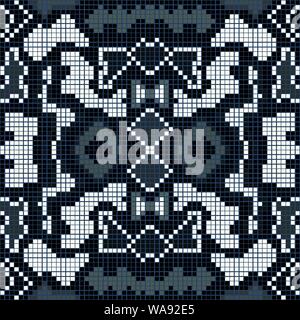 beautiful seamless pattern monochrome pixels vector illustration Stock Vector