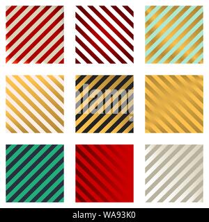 Vector illustration. Diagonal stripped band background in several colors. Stock Vector