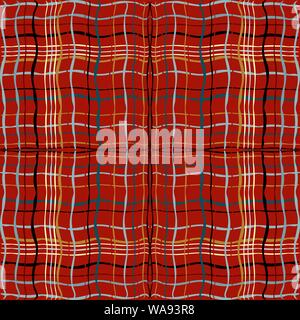 colored wavy lines on a red background vector illustration Stock Vector