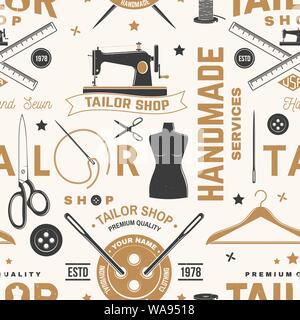 Sewing accessories and tailor shop vector elements Stock Vector by