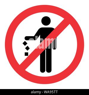 Do not litter colorful icon isolated on white background Stock Vector