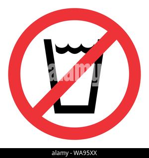 Non-potable water colorful icon isolated on white background Stock Vector