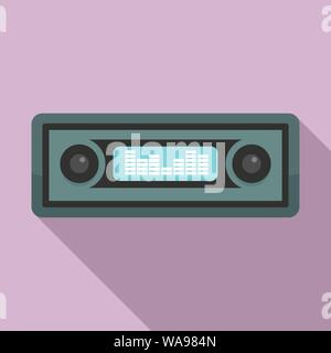 Car audio icon. Flat illustration of car audio vector icon for web design Stock Vector