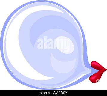 Blue gum ball icon. Cartoon of blue gum ball vector icon for web design isolated on white background Stock Vector