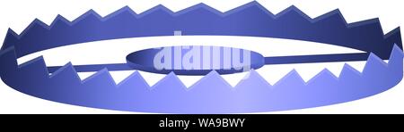 Metal trap icon. Cartoon of metal trap vector icon for web design isolated on white background Stock Vector