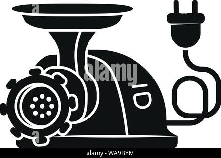Electric meat grinder icon. Simple illustration of electric meat grinder vector icon for web design isolated on white background Stock Vector
