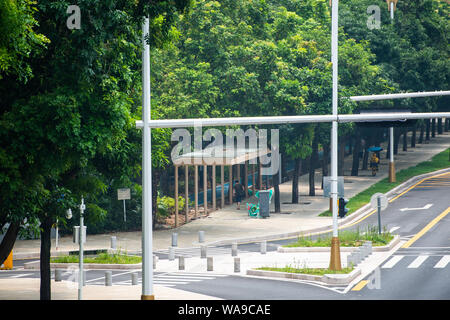 --FILE--The Qiaoxiang Road in Futian and Nanshan districts, which is Shenzhen's first 'smart road,' opens to public in Shenzhen city, south China's Gu Stock Photo