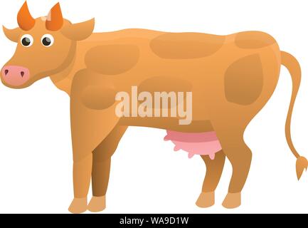 Cow animal icon. Cartoon of cow animal vector icon for web design isolated on white background Stock Vector