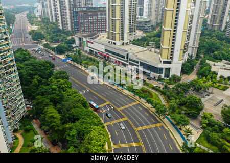 --FILE--The Qiaoxiang Road in Futian and Nanshan districts, which is Shenzhen's first 'smart road,' opens to public in Shenzhen city, south China's Gu Stock Photo