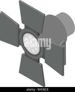 Searchlight icon, isometric style Stock Vector