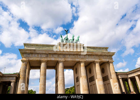 Brandenburg Gate in Berlin. The Brandenburg Gate is an 18th-century neoclassical monument in Berlin.