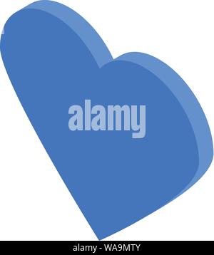 Blue heart icon, isometric style Stock Vector Image & Art - Alamy