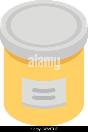 Paint jar icon, isometric style Stock Vector