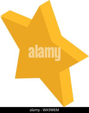 One star review icon, isometric style Stock Vector