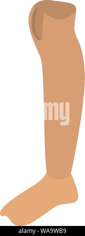 Artificial plastic leg icon, isometric style Stock Vector