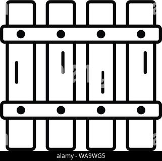 Back of pallet icon, outline style Stock Vector