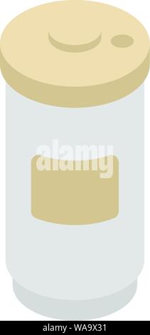 Shaker bottle icon, isometric style Stock Vector