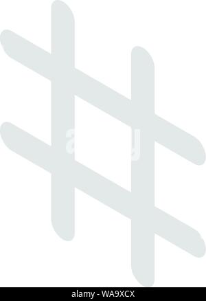 Diez sign icon, isometric style Stock Vector