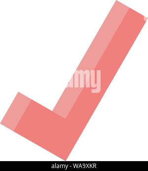 Red approved sign icon, isometric style Stock Vector