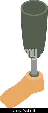 Mechanical artificial limb icon, isometric style Stock Vector